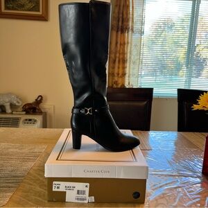 Charter Club Elegant Black Heeled Boots